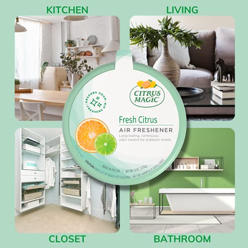 Citrus Magic Air Fresheners - Fresh Citrus Scent, 8 oz, Pack of 6