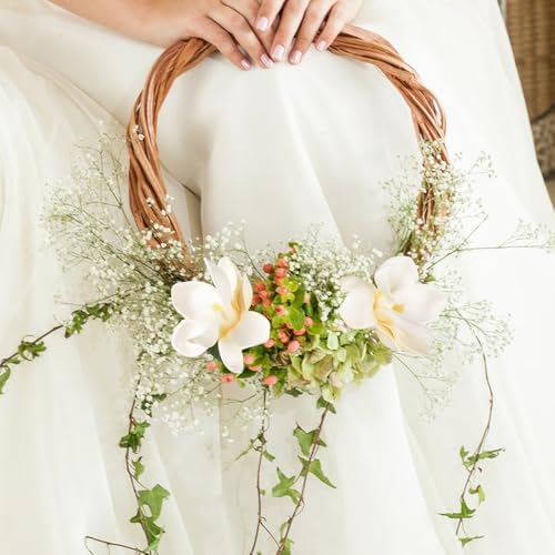 3pcs Artificial Magnolia Flower Branches, 13-Inch Real Touch White Decor