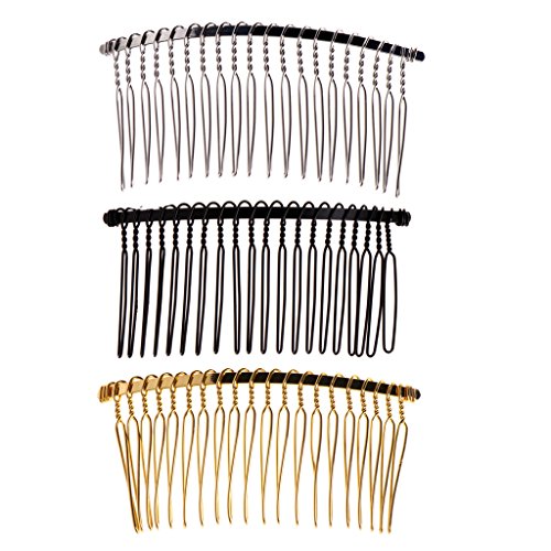 Metal Wedding Veil Hair Side Comb 20 Teeth Bridal Hair Accessory
