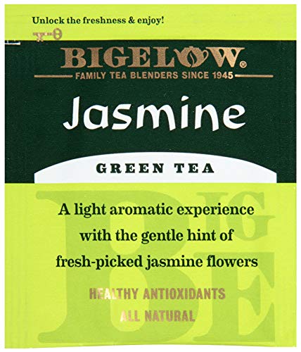 Bigelow Jasmine Green Tea Bags - 28 Count (Pack of 6) - Premium Antioxidant
