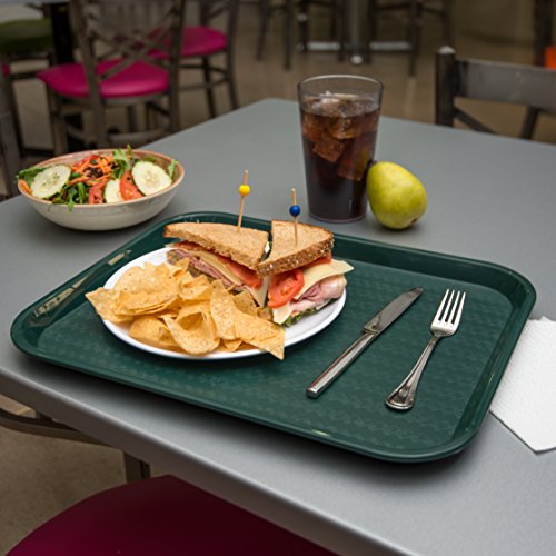 Green Cafe Plastic Food Trays 17.9 x 14 Inches Pack of 2 - Durable & Safe