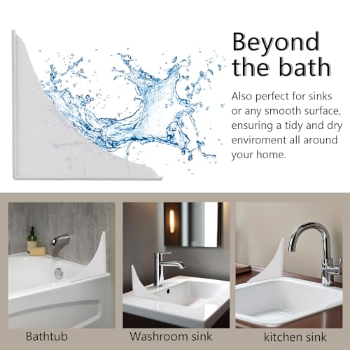 2-Pack Bathtub Splash Guards | Self-Adhesive Water Blockers