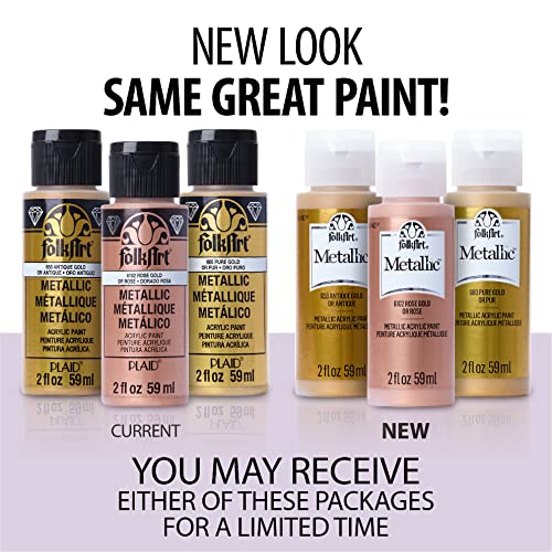 FolkArt Metallic Acrylic Paint - 2 Fl Oz, Sequin Black