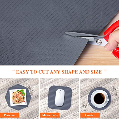 Mcrbeay Dark Gray Shelf Liner - Non-Adhesive, Washable 10" x 120"