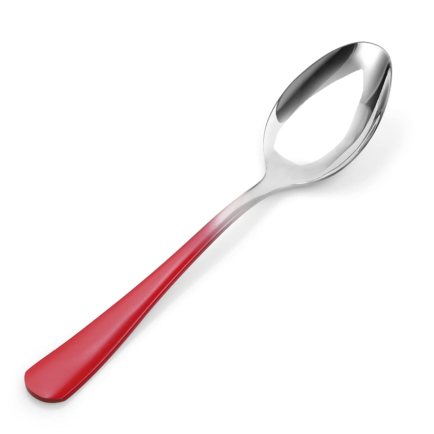 Silverware Set, Bysta 40-Piece Stainless Steel Flatware Set, Kitchen Utensil Set Service for 8, Tableware Cutlery Set for Home and Restaurant, Mirror Polished, Dishwasher Safe (Gradient Red)