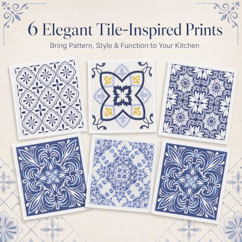 Geometry Microfiber Cleaning Cloths - 6 Pack, Reusable & Absorbent