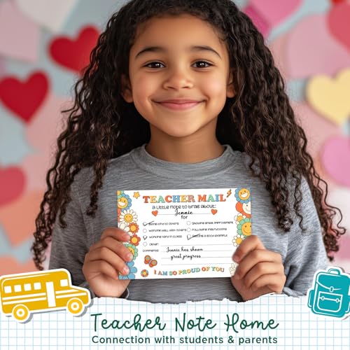 Groovy Teacher Mail Incentive Cards - 50 Pack for Elementary Students