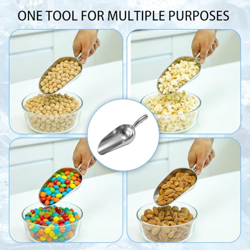 Cast Aluminum Ice & Dry Goods Scoops Set of 2, 12 Oz. Kitchen Utensils