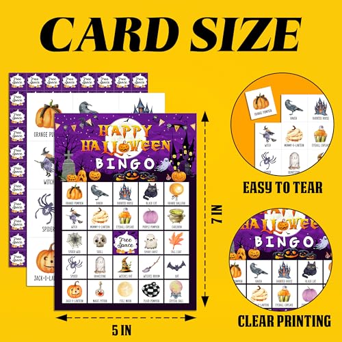 Halloween Bingo Game for 24 Players - Spooky Family Fun