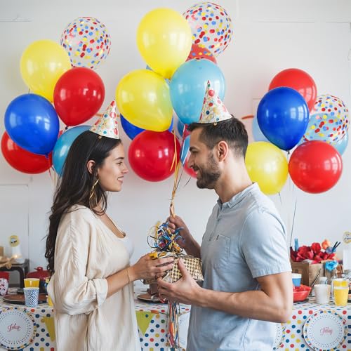 70-Pack Colorful Balloon Garland Kit - Blue, Green, Red, Yellow Latex Set