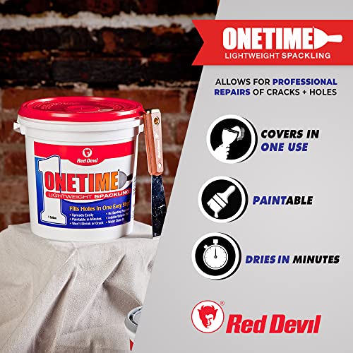 Red Devil ONETIME Lightweight Spackle, Wall Repair Paste - 1/2 Pint