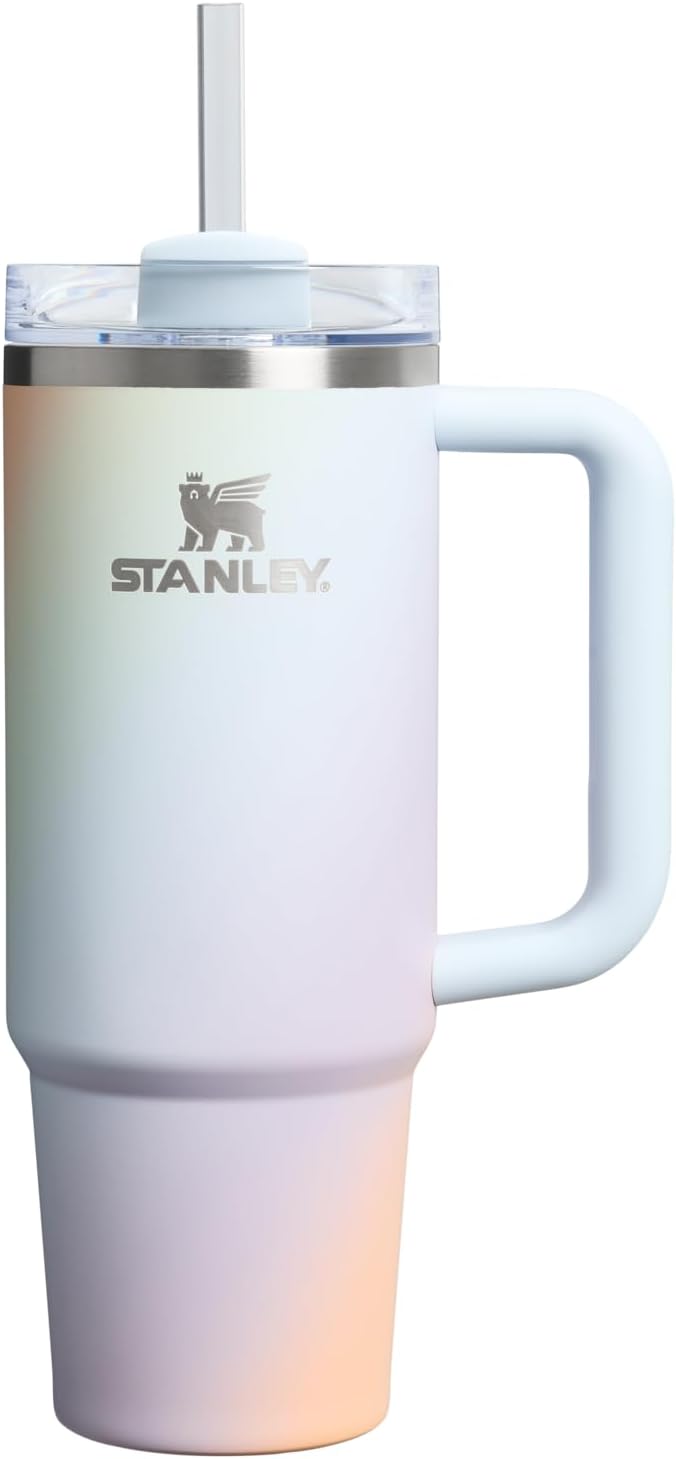 STANLEY Quencher H2.0 FlowState™ Tumbler - 30 oz Sunrise Spiral Design for Ultimate Hydration