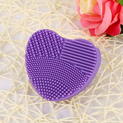Sonew Portable Silicone Makeup Brush Cleaner Glove and Washing Pad - Purple