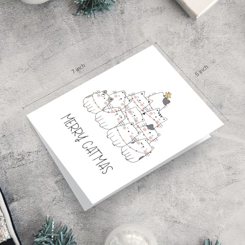 Funny Cat Christmas Card - Humorous Holiday Card for Cat Lovers