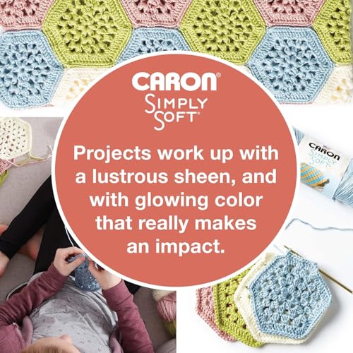 Caron Simply Soft Yarn - Lemonade - Medium Worsted Gauge 4, 6 oz