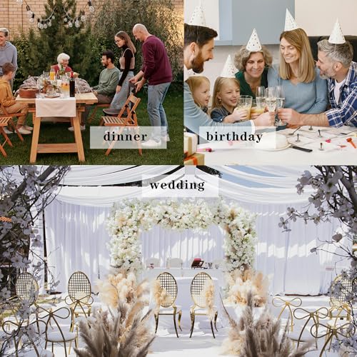 Light Blue Disposable Tablecloth 54x108 for 6-8 ft Tables - 2 Pack