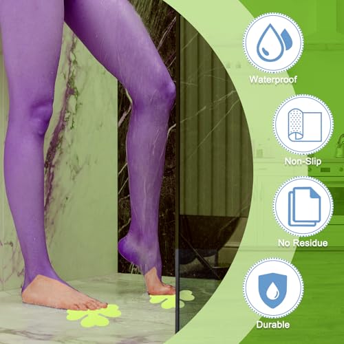 PATIKIL 12 Pcs Luminous Non-Slip Bathtub Stickers with Scraper