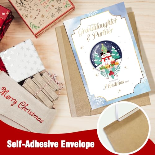 Christmas Card for Granddaughter and Partner Merry Xmas Card