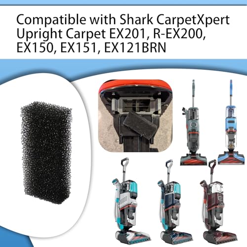 6-Pack Foam Filter Replacement for Shark CarpetXpert EX201 Vacuum Series