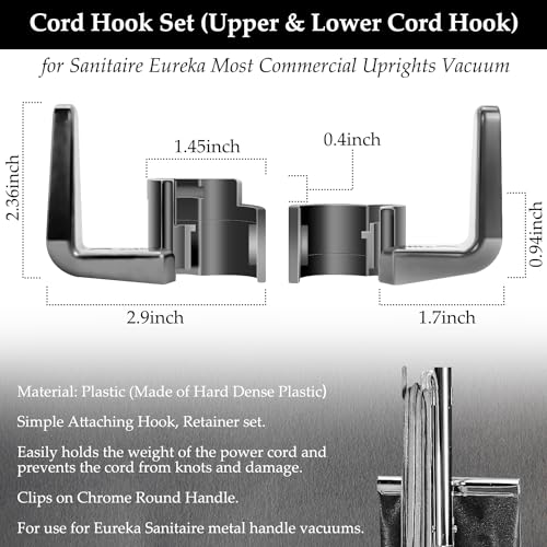 HASMX 2-Pack Cord Hooks for Sanitaire & Eureka Vacuum Cleaners
