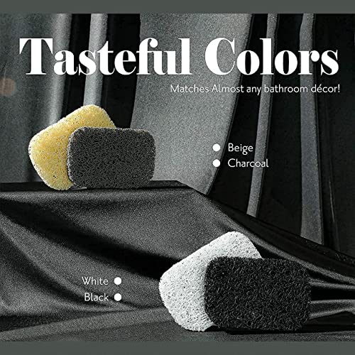myHomeBody Soap Saver Pads Set of 6 - Black & White, Draining Dish Lifting Pads