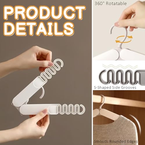 Portable Foldable Travel Hangers - Lightweight Collapsible Clothes Drying Hangers (4 Pack)