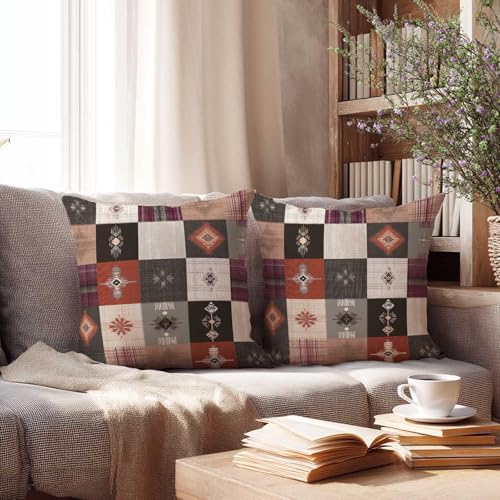 Southwestern Geometric Throw Pillow Covers - Set of 2, 18x18
