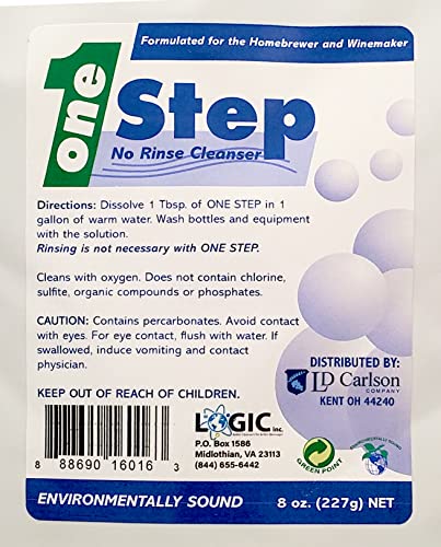 One Step No-Rinse Cleanser for Beer and Wine Equipment - 8 oz