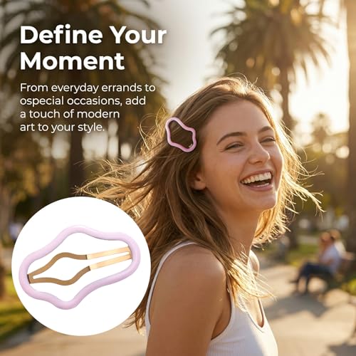 PAGOW 6 Pcs Cloud Metal Snap Hair Clips - Large Non-Slip Barrettes