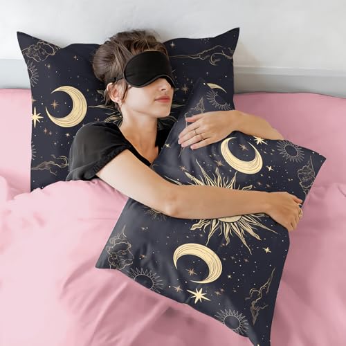 GABraden Black Moon Microfiber Body Pillow Cover 20"x54"