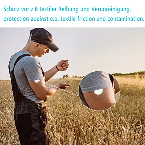 40 Pack Freestyle Libre 3 Sensor Covers,Pre-Cut Adhesive Tape with No Glue on The Center,Waterproof and Strong Stick That Protects Your Sensor continuously for 14 Days (White)