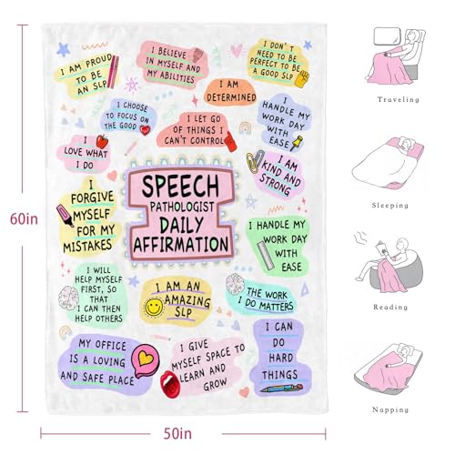 Speech Pathologist Blanket, Cozy 60x50 Fleece Gift