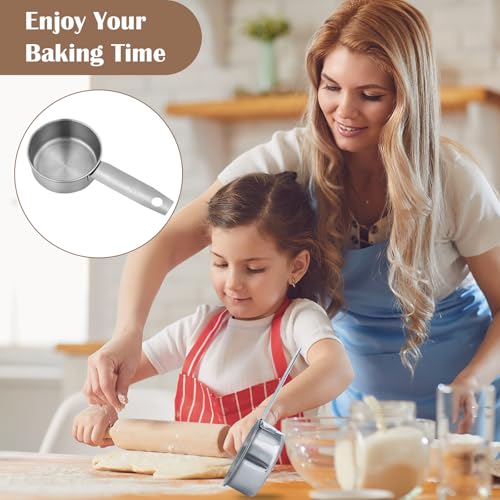Clofiak 1/4 Cup Stainless Steel Measuring Scoops - 4 Piece Set