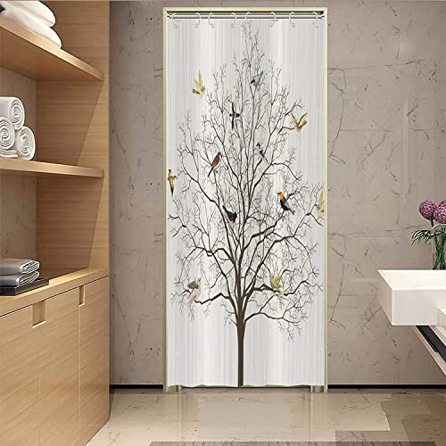 Yeele Birds Shower Curtain, Boho Farmhouse Waterproof Fabric, 48x72 Inch
