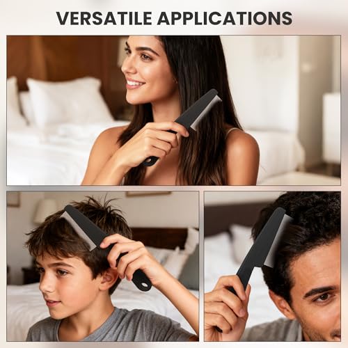 Dafeng Stainless Steel Dandruff Comb with Anti-Slip Handle