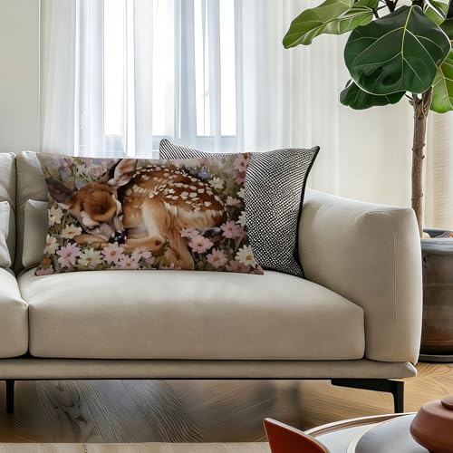 20x12 Spring Floral Pillow Covers - Rustic Farmhouse Decor