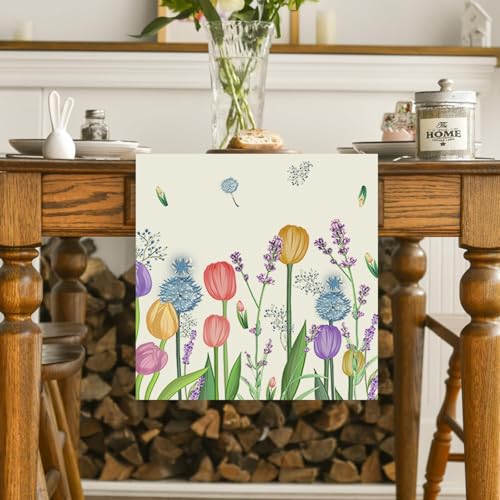Lavender Tulip Table Runner 13x72 Inch for Home & Party Decor