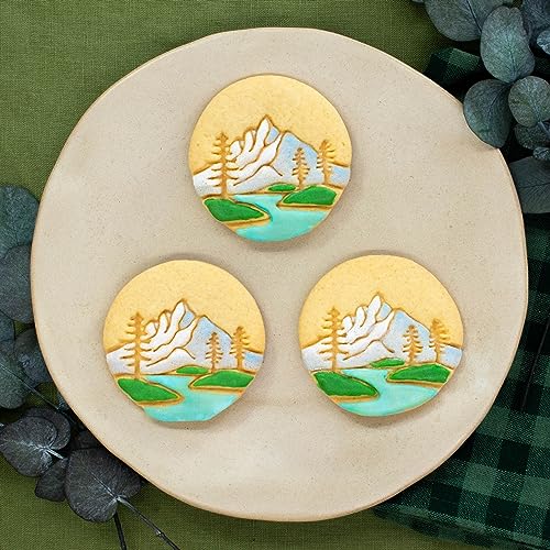 Mountain with Pine Tree Forest Cookie Cutter 3-Inch Baking Tool