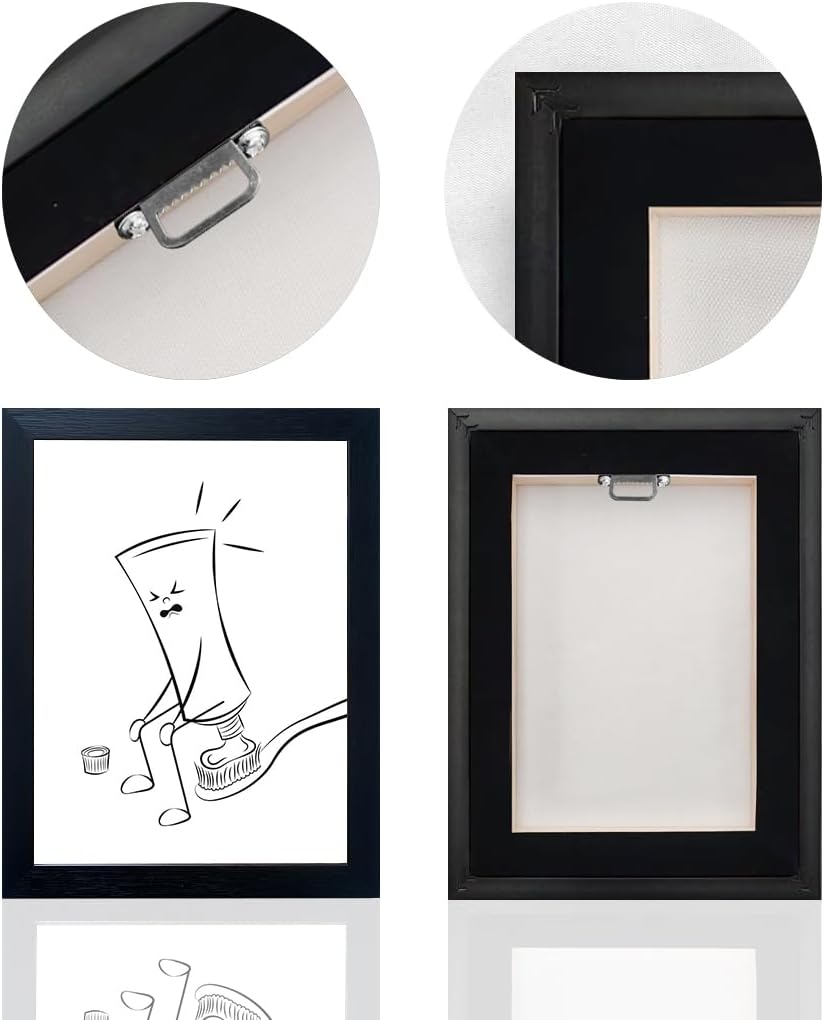 Regine Switzerland Black and White Bathroom Wall Art - Funny Minimalist Toilet Decor | Framed Canvas Print