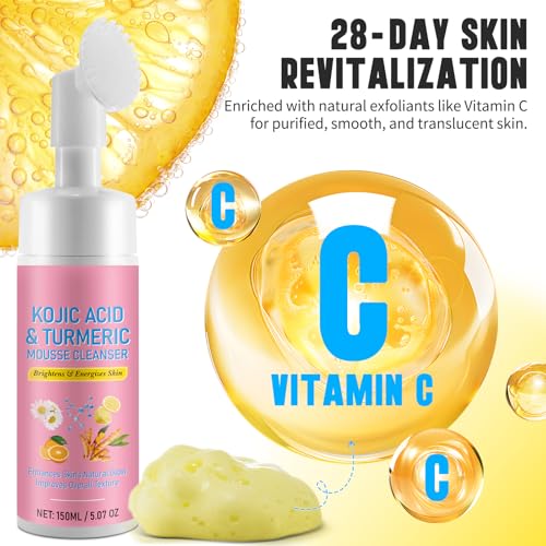 Turmeric Foaming Facial Cleanser - Deep Cleansing Face Wash 150ml