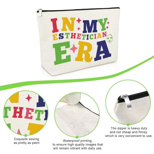 Gevody Esthetician Makeup Bag - Inspirational Cotton Travel Cosmetic Pouch