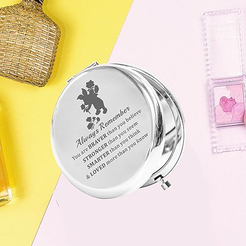 KEYCHIN Pig Compact Pocket Mirror - Pink Pig Design, 2.55-inch - Pig M-S