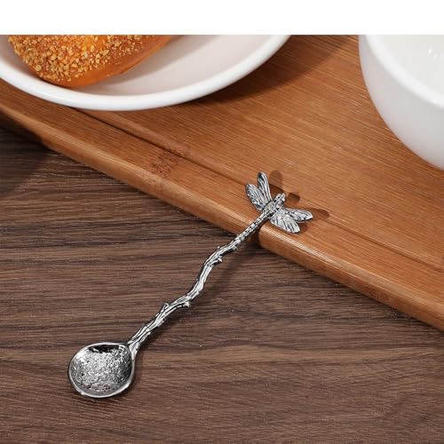 Vintage Dragonfly Tea Spoon - Stainless Steel Long Handle Spoon