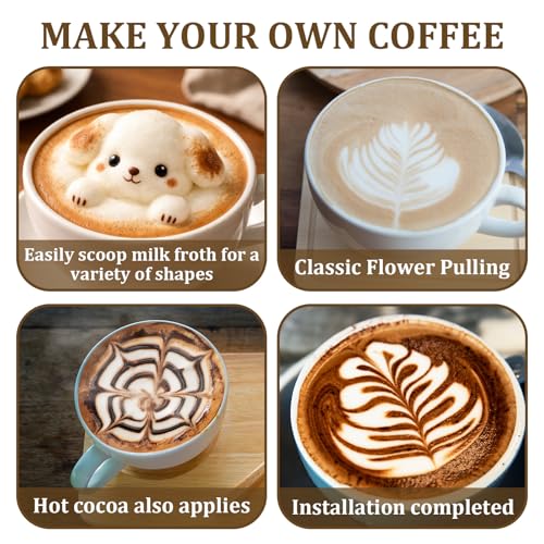 Espresso Coffee Stirrer Tool with Latte Art Pen - 6 Needles