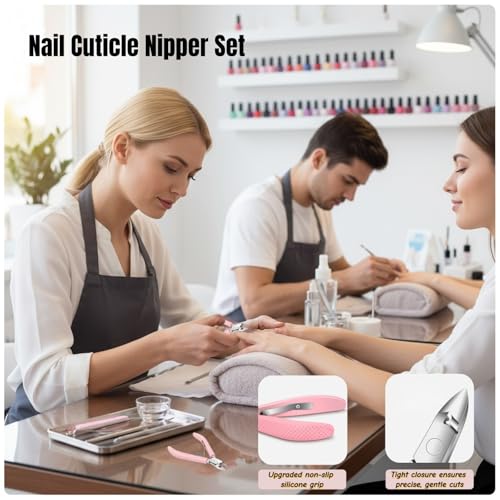TIKIYOUN Stainless Steel Cuticle Nipper and Dual-Head Pusher Set