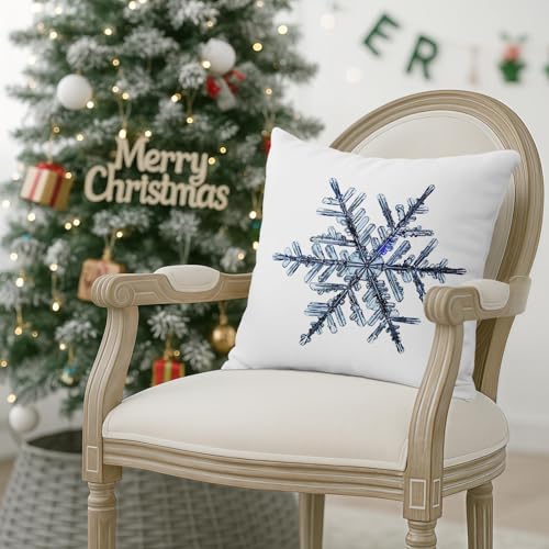 Emvency Christmas Snowflake Throw Pillow Covers 20" x 20" (Set of 2)