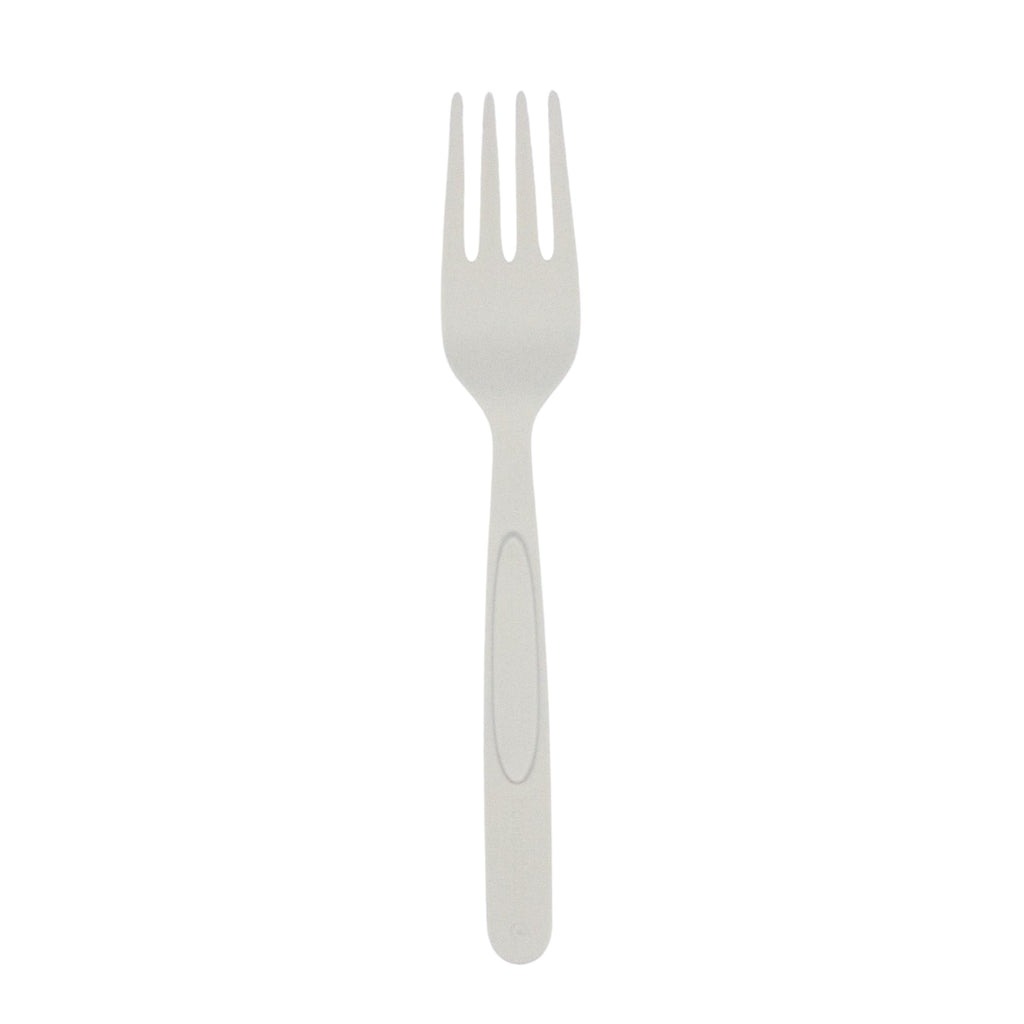 Preserve Compostable Fork, Made in USA, Medium Weight Cutlery, White, 840 Count
