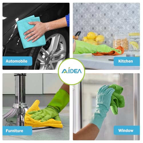 AIDEA Microfiber Cleaning Cloths - 20 Pack Soft & Absorbent Rags
