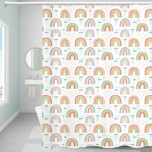 Premium EVA Rainbow Shower Curtain Liner, 72x72 Inches