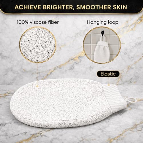 Exfoliating Glove for Body Dead Skin Removal & Ingrown Hair Scrub Mitt